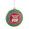 Northlight Round "Tootsie Roll POP" Christmas Disc Ornament - 4" - Green and Pink